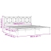 Estructura cama sin colchón con cabecero metal blanco 200x200cm