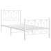 Estructura cama sin colchón con estribo metal blanco 75x190 cm