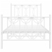 Estructura cama sin colchón con estribo metal blanco 75x190 cm