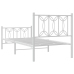 Estructura cama sin colchón con estribo metal blanco 75x190 cm