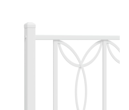 Estructura cama sin colchón con estribo metal blanco 75x190 cm