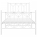 Estructura cama sin colchón con estribo metal blanco 90x190 cm