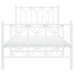 Estructura cama sin colchón con estribo metal blanco 90x200 cm