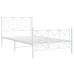 Estructura cama sin colchón con estribo metal blanco 100x190 cm