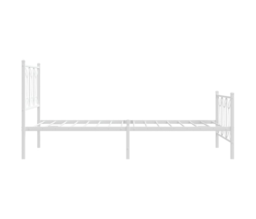 Estructura cama sin colchón con estribo metal blanco 100x190 cm