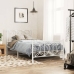 Estructura cama sin colchón con estribo metal blanco 100x200 cm