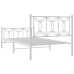 Estructura cama sin colchón con estribo metal blanco 100x200 cm