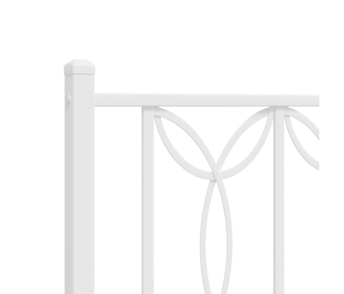 Estructura cama sin colchón con estribo metal blanco 100x200 cm
