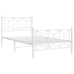 Estructura cama sin colchón con estribo metal blanco 107x203 cm