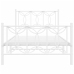 Estructura cama sin colchón con estribo metal blanco 107x203 cm