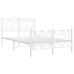 Estructura cama sin colchón con estribo metal blanco 120x190 cm