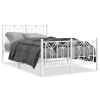 Estructura cama sin colchón con estribo metal blanco 120x190 cm