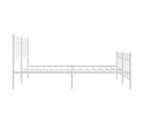 Estructura cama sin colchón con estribo metal blanco 183x213 cm