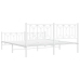 Estructura cama sin colchón con estribo metal blanco 183x213 cm