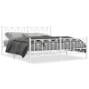 Estructura cama sin colchón con estribo metal blanco 183x213 cm