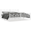 Estructura cama sin colchón con estribo metal blanco 193x203 cm