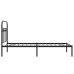 Estructura cama sin colchón con cabecero metal negro 90x190 cm