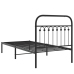 Estructura cama sin colchón con cabecero metal negro 90x190 cm