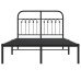 Estructura cama sin colchón con cabecero metal negro 120x200 cm