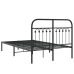 Estructura cama sin colchón con cabecero metal negro 120x200 cm