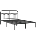 Estructura cama sin colchón con cabecero metal negro 140x200 cm