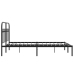 Estructura cama sin colchón con cabecero metal negro 140x200 cm