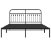 Estructura cama sin colchón con cabecero metal negro 150x200 cm