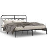 Estructura de cama con cabecero metal negro 183x203 cm