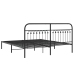 Estructura cama sin colchón con cabecero metal negro 183x213 cm