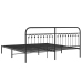 Estructura cama sin colchón con cabecero metal negro 193x203 cm