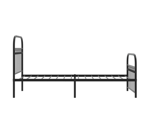 Estructura cama sin colchón con estribo metal negro 80x200 cm