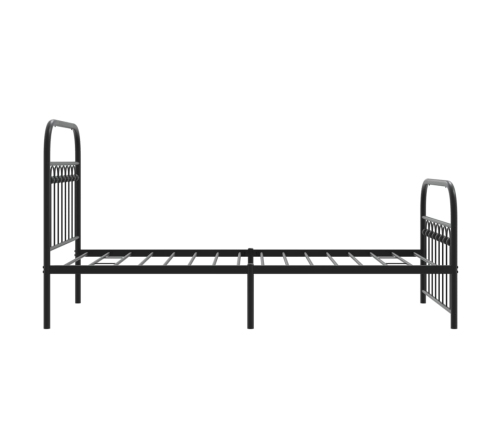 Estructura cama sin colchón con estribo metal negro 90x200 cm