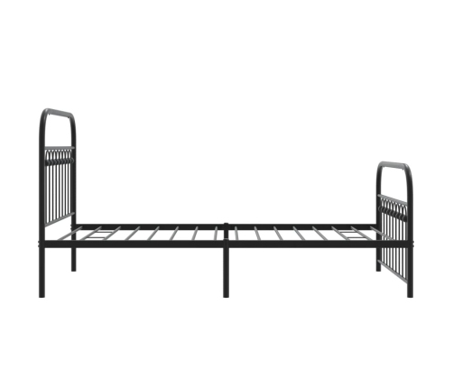 Estructura cama sin colchón con estribo metal negro 100x200 cm