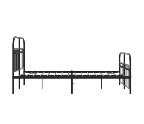 Estructura cama sin colchón con estribo metal negro 120x190 cm