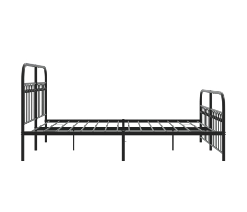Estructura cama sin colchón con estribo metal negro 160x200 cm