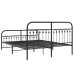 Estructura cama sin colchón con estribo metal negro 160x200 cm