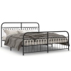 Estructura cama sin colchón con estribo metal negro 183x203 cm