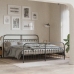 Estructura cama sin colchón con estribo metal negro 183x213 cm