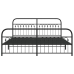 Estructura cama sin colchón con estribo metal negro 183x213 cm