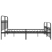 Estructura cama sin colchón con estribo metal negro 183x213 cm