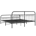 Estructura cama sin colchón con estribo metal negro 183x213 cm
