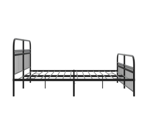 Estructura cama sin colchón con estribo metal negro 193x203 cm