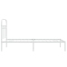 Estructura cama sin colchón con cabecero metal blanco 90x190 cm