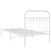 Estructura cama sin colchón con cabecero metal blanco 90x190 cm