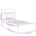 Estructura cama sin colchón con cabecero metal blanco 90x190 cm