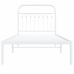 Estructura cama sin colchón con cabecero metal blanco 90x200 cm