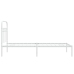 Estructura cama sin colchón con cabecero metal blanco 90x200 cm