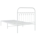 Estructura cama sin colchón con cabecero metal blanco 90x200 cm