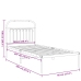 Estructura cama sin colchón con cabecero metal blanco 90x200 cm