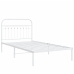 Estructura cama sin colchón con cabecero metal blanco 100x190cm